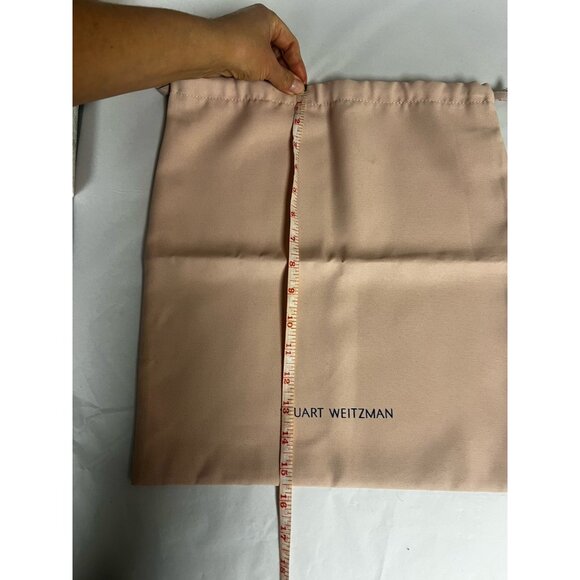 STUART WEITZMAN Pink Drawstring Shoe Dust Storage Travel Bag - 14" x 15.5" New - Picture 5 of 6